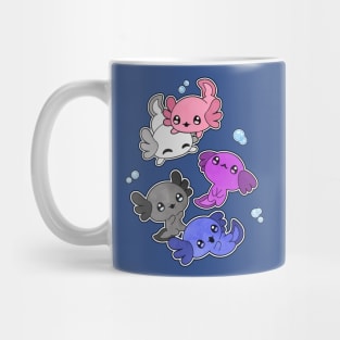 Genderfluid Axolotl LGBT Pride Flag Mug